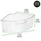mDesign Plastic Lazy Susan Organizer Bins with Handle for Kitchen